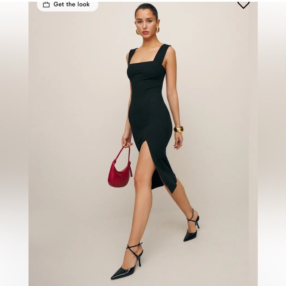 NWT Reformation Cassi Black Knit Dress